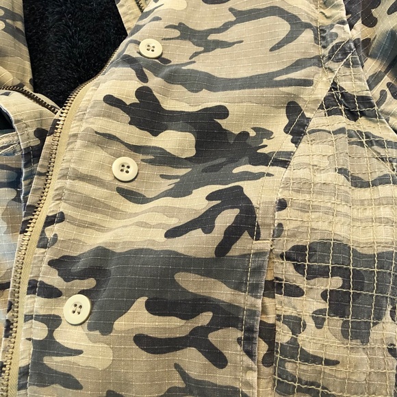 LIKE NEW Silver Jean Camo Bomber Jacket - Picture 6 of 9